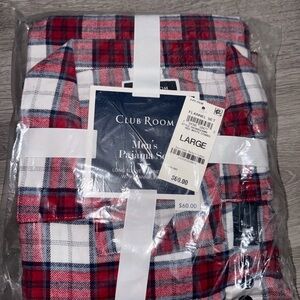 Club Room Red and White Plaid Sleepwear